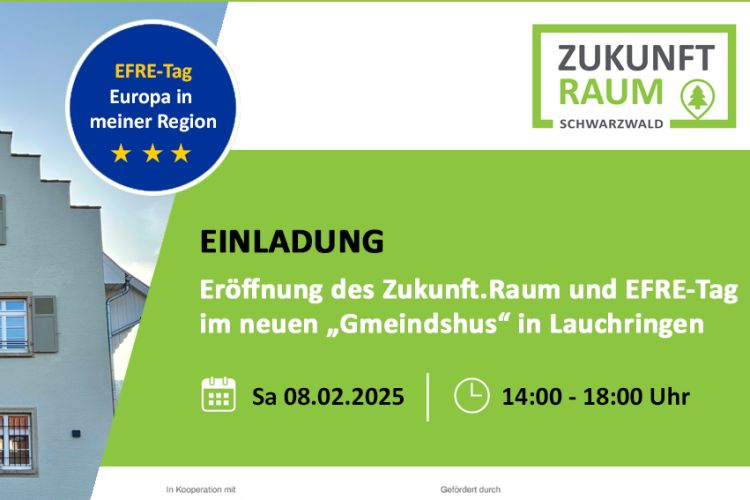 Eröffnung des Zukunft.Raum und EFRE-Tag im neuen „Gmeindshus“ in Lauchringen 